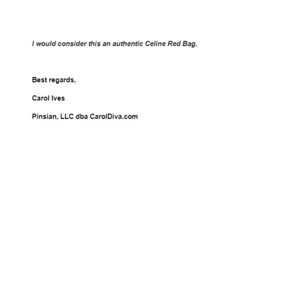 AUTHENTIC CELINE Hand Bag Red Leather - Picture 11 of 11